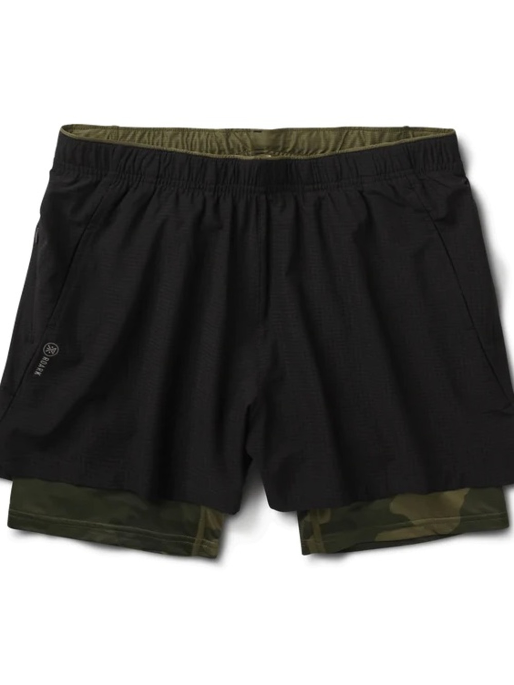 Roark Run Amok Bommer 3.5” Shorts Men’s S Green Performance Stretch Lined